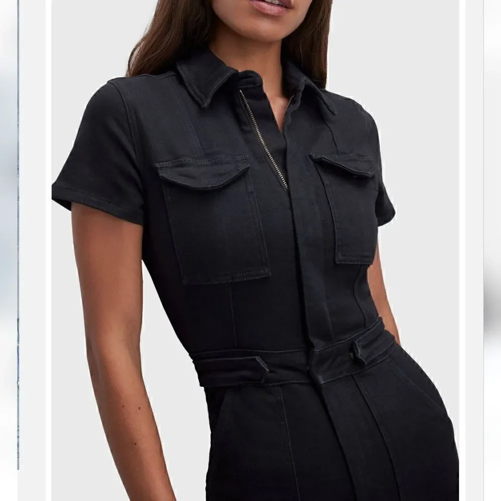 Good American The Fit For Success Jumpsuit Black Size 1